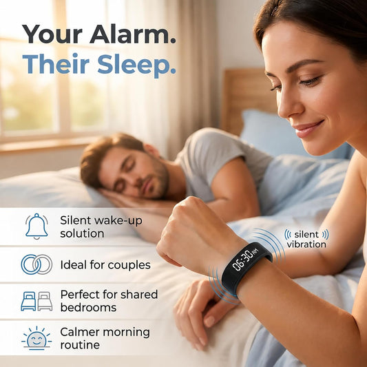 Vibrating Alarm Wristband Clock for Heavy Sleepers Wake Band Wrist Watch Silent Vibration Bracelet Loud Adults Strike Deaf People Despertar with that Won't Partner Extremely Deep