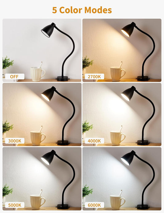 BOHON No Install Bedside Reading Light, Clip-Free Wall Mounted Lamp Black