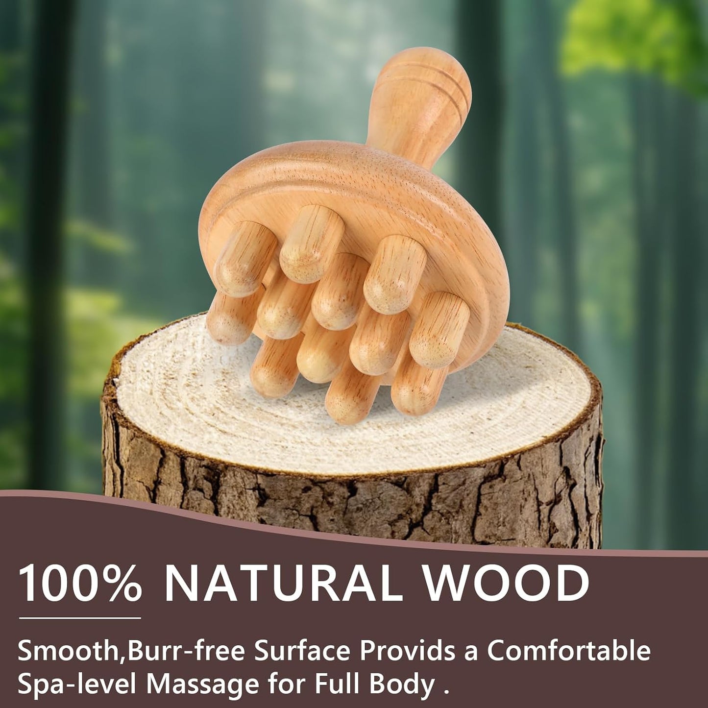 KintKita Wood Therapy Massage Tools, Anti Cellulite Massager Body Scraping Lymphatic Drainage Massager,Trigger Point Wood Therapy Gua Sha Tool for Body Sculpting,Back, Legs, Full Body Use