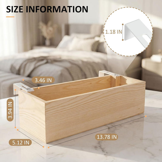 Bamboo Dorm Bedside Caddy Shelf for Bunk Bed | Dorm Bed College Dorm Room Essentials Bed Shelf Side Table Storage Decor for Teen Girl boys
