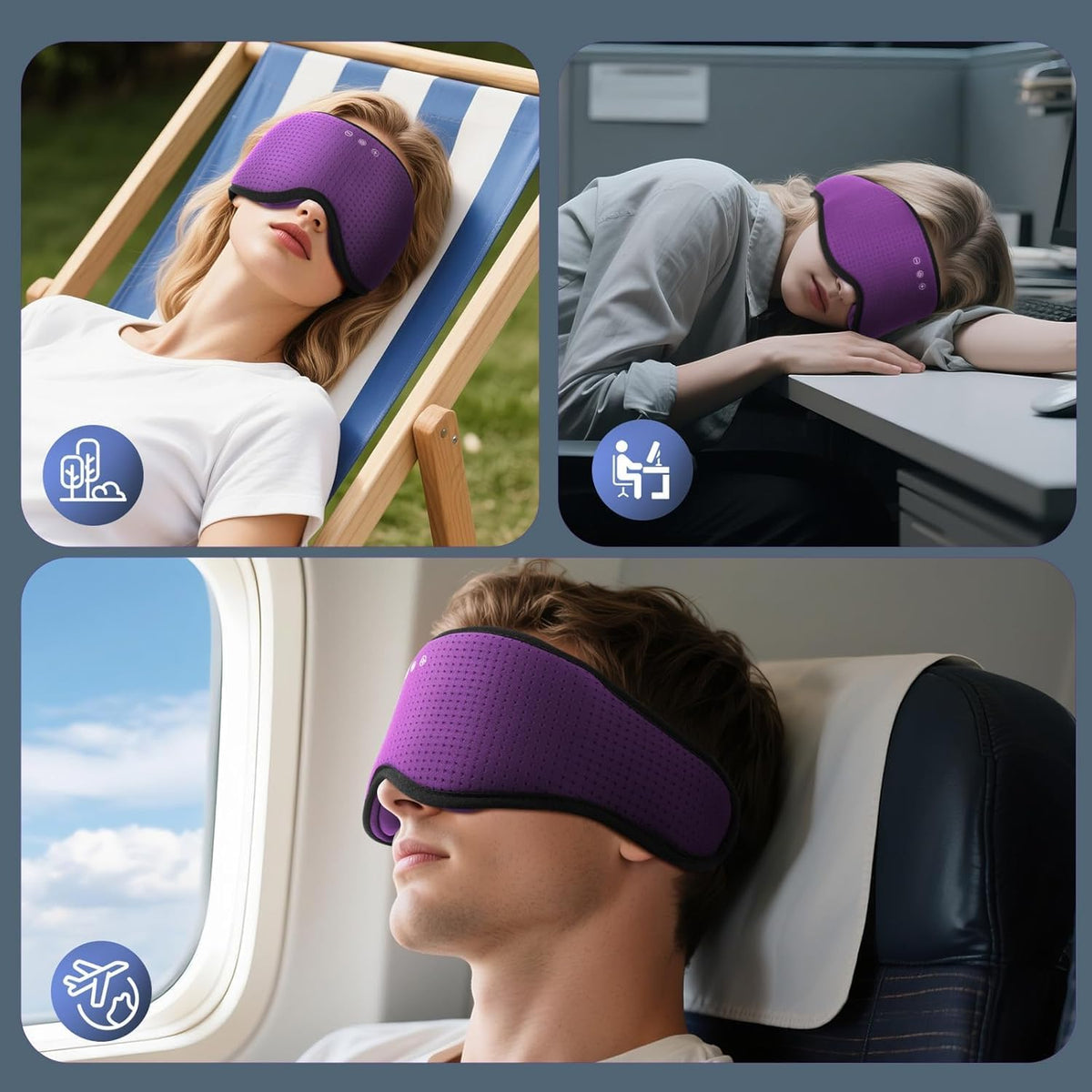 Sleep Mask with Bluetooth 5.4 Headphones, Removable 3D Eye Cups, Timing Sleeping Headphones for Side Sleepers, Wireless Music Eye Mask Speakers for Men, Women, Tech Gifts, Pink