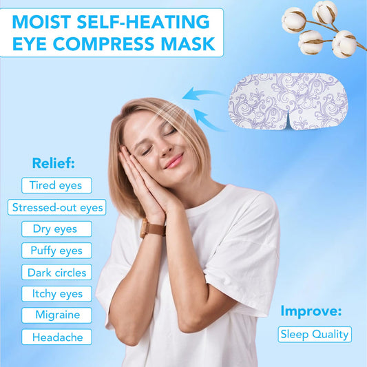 XPCARE 48 Pack Steam Eye Mask Disposable for Dry Eyes Cornea Care-Unscented