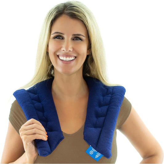 Bed Buddy Back Wrap - Microwavable Heating Pad & Cold Pack for Back, Shoulder, Neck Pain Relief - Moist Heat Therapy Wrap with Adjustable Strap, Soft-Touch Fabric, Reusable & Natural Fill