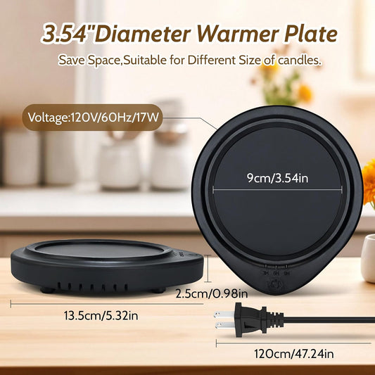 ASAWASA Candle Warmer with Timer Coffee Mug Warmers for Large Jar | Safely Releases Scents Without a Flame, Melt Candle Quickly, Enjoy Your Warm Coffee Tea. Gifts for Festival Birthday Women