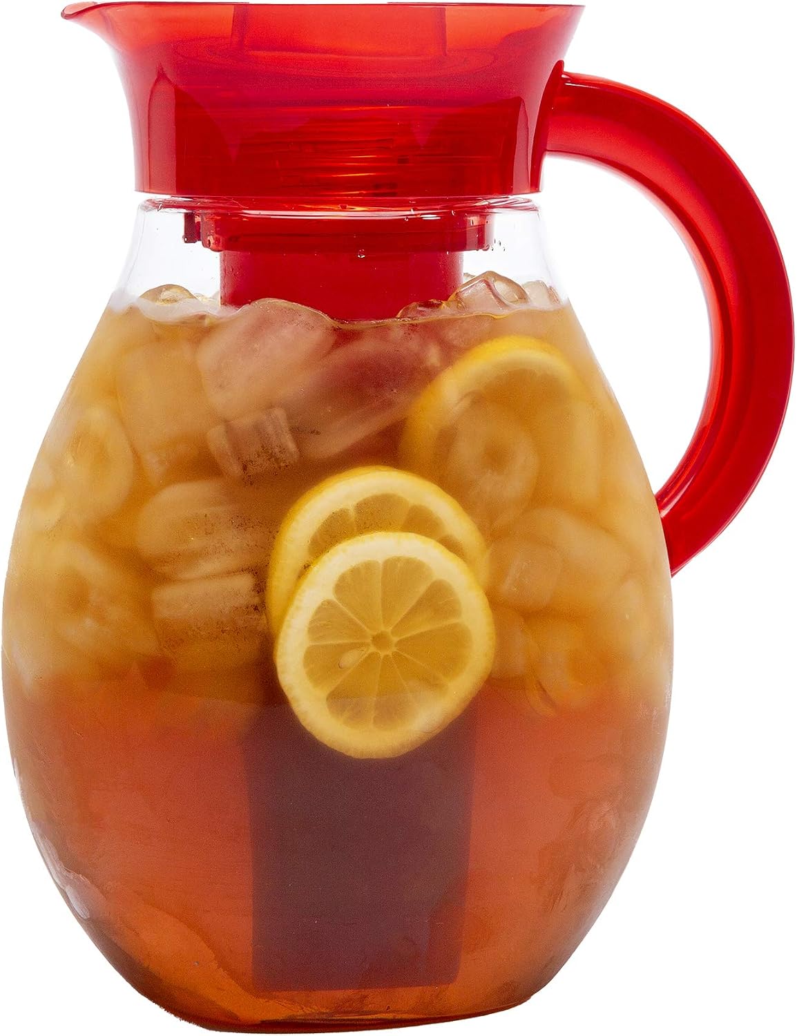 Primula The Big Iced Tea Maker and Infuser, Plastic Beverage Pitcher with Leak Proof, Airtight Lid, Fine Mesh Reusable Filter, Made without BPA, Dishwasher Safe, Green