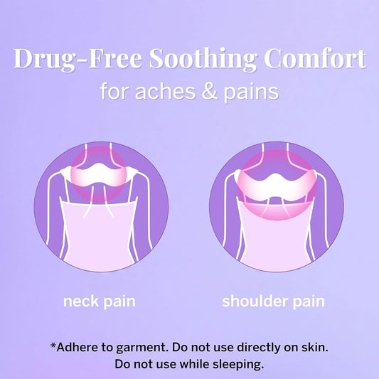 Pixie Heating Pad for Neck & Shoulder Pain Relief – Air Activated Heat Therapy for Muscle Tension, Upper Back Comfort, Custom Fit Contoured Warming Pads – Adhesive Wearable Heat Wrap