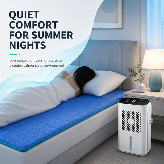 Single Size Water Bed Cooler & Mattress Chiller with Air Purification 160 * 140cm | Sustained Temperature Reduction via Water-Cooled Top Cover, Disperses Odors, Perfect for Heat-Sensitive People