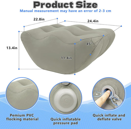 Inflatable Leg Elevation Pillow for After Surgery Swelling Circulation | Adjustable Height, Travel Wedge, Post-Surgery Recovery, Support Pillows for Leg/Back/Ankle