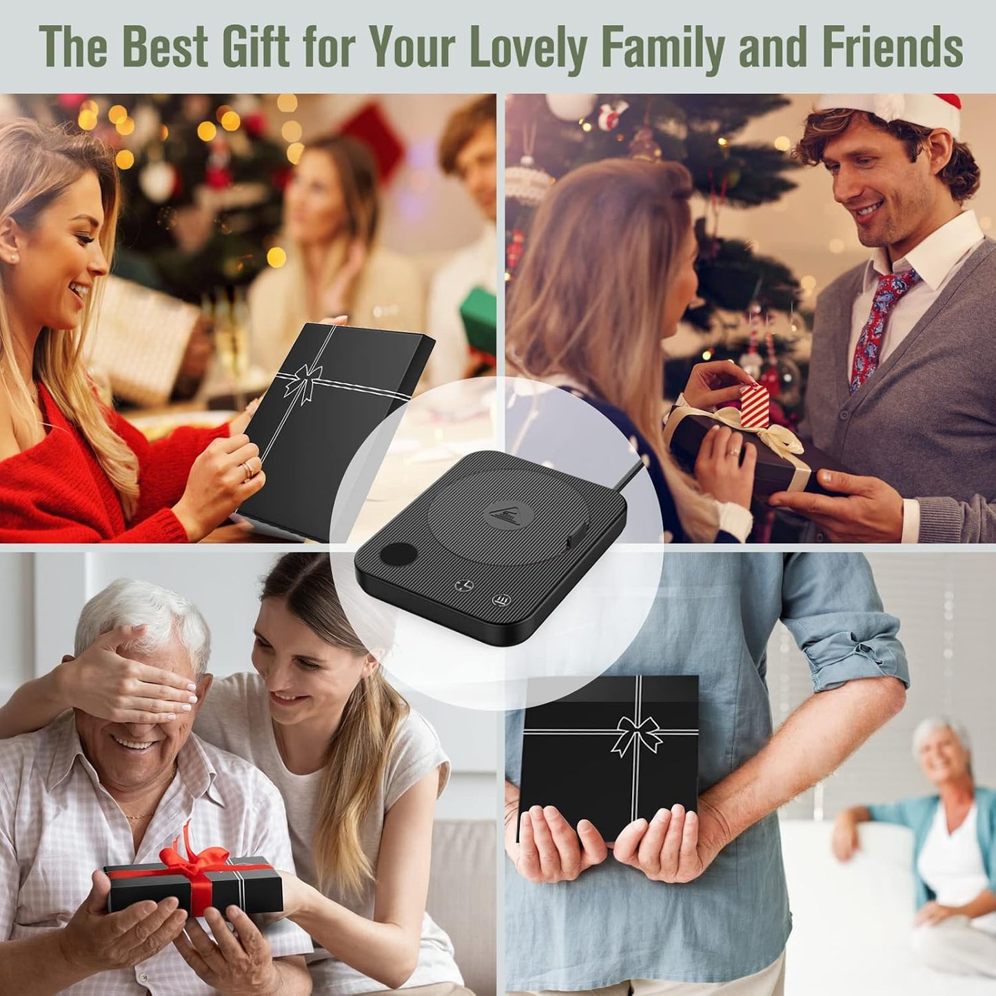 Mug Warmer, Coffee Mug Warmer with 3 Temp Settings, 6-Timer Auto Shut-Off Coffee Warmer, Anti-Slip Mug Warmer for Desk with Digital Screen, Coffee Cup Warmer for Tea Milk Hot Chocolate