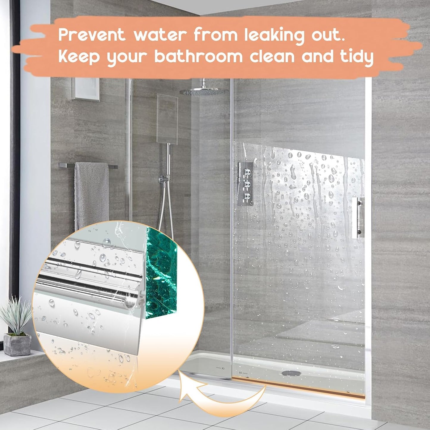 32” Shower Door Drip Rail with Sweep for Chrome Framed Shower Door Bottom | Compatible with Sliding Glass Shower Doors bottom Replacement Parts
