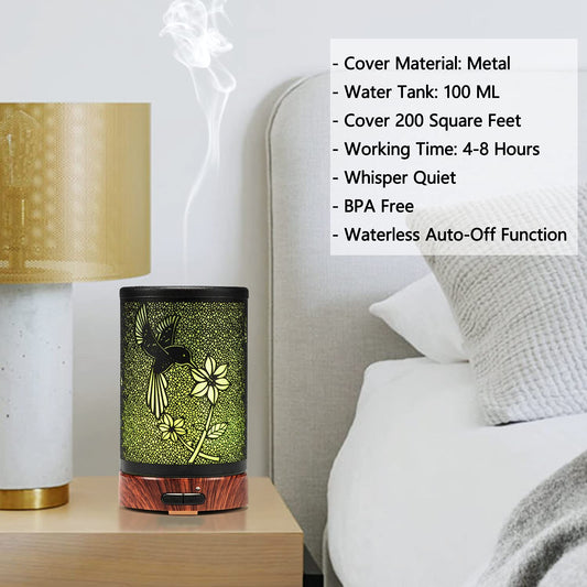 ASAWASA Diffusers for Essential Oils with Multicolor Night Light (Bird)
