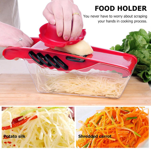 DOITOOL Food Slicer Safety Holder Finger Guard for Mandoline Slicer and Vegetable Grater 4.52X4.25X1.96In Multi-Functional Hand Protector for Kitchen Cutting Tasks