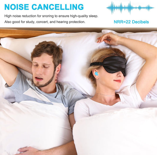 Ear Plugs for Sleeping, Waterproof Moldable Silicone EarPlugs for Sleeping Noise Cancelling, Mowing, Swimming and Concerts, 8 Pair