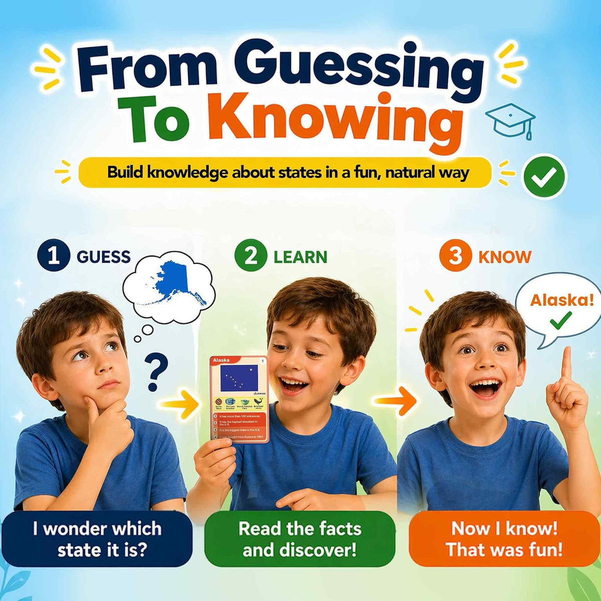 Who Guess It Better Countries - Geography Learning Card Set, 50 Cards