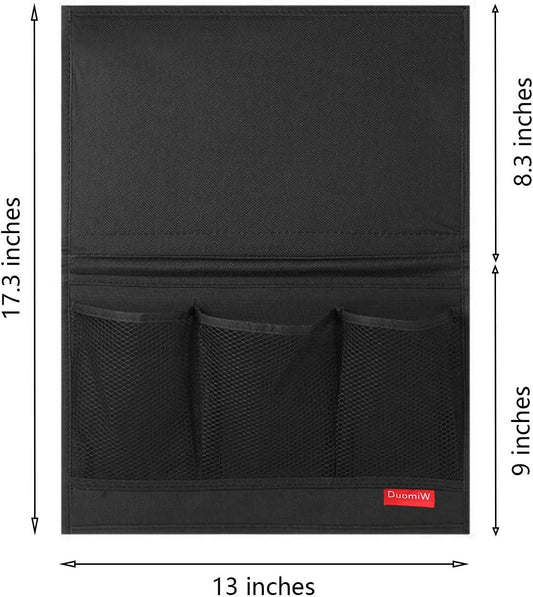 Bedside Storage Organizer, Bedside Caddy, Table Cabinet Storage Organizer, TV Remote Control, Phones, Magazines, Tablets, Accessories, Grey