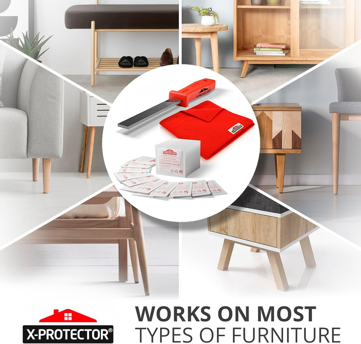 Felt Furniture Pads X-PROTECTOR 235 PCS Premium Furniture Pads - Felt Pads Furniture Feet Best Wood Floor Protectors - Protect Your Hardwood & Laminate Flooring! | Furniture Feet Best Wood Floor Protectors - Protect Your Hardwood & Laminate Flooring!