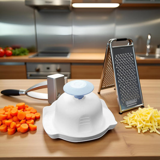 Food Safety Holder for Mandolin Slicer or Grater,Food Slicer Cutter Finger Guard for Mandoline Slicer Grater Cutting, Finger Anti-Cut Protectors for Vegetable Graters, Peelers and Slicers (Blue)
