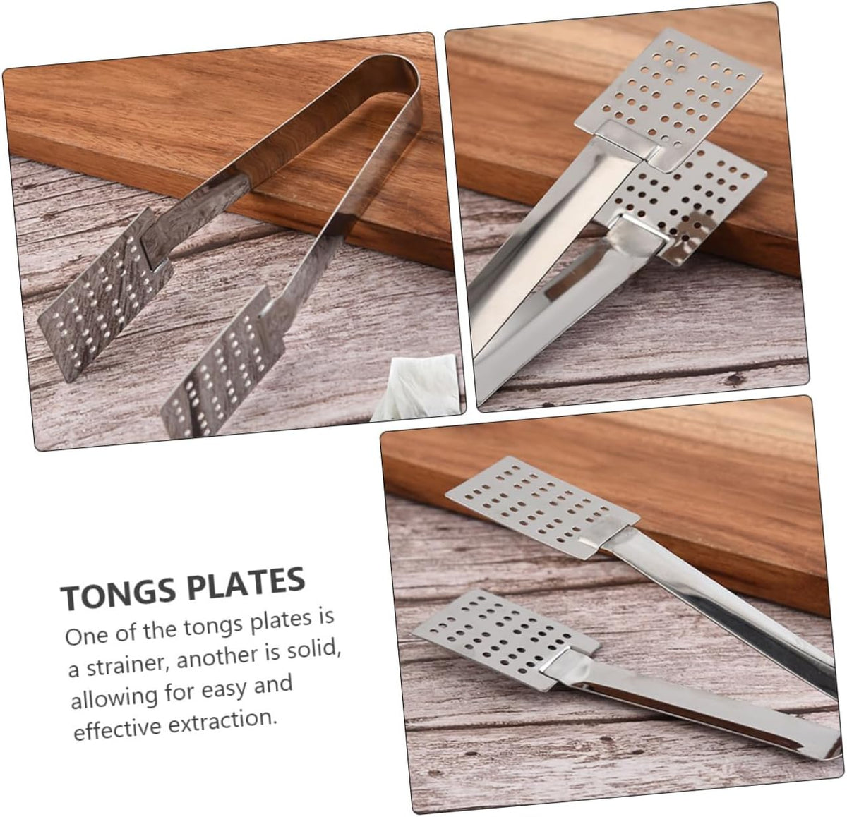 Luxshiny Tea Bag Clamp Set of 2 Stainless Steel Tea Bag Squeezer Tongs with Strainer and Solid Side Multipurpose Food Clip for Ice Cubes Bags Dishwasher Safe 5.51 X 1.57 X 0.78 in