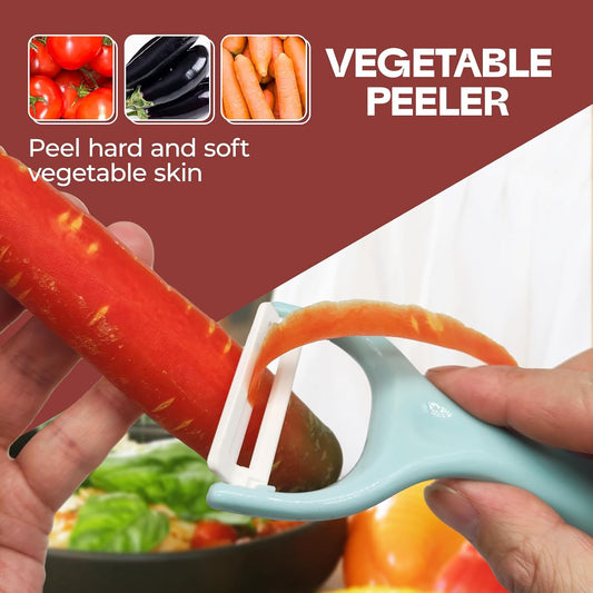 Trez Treamer 6PCS Vegetable Peeler Set with Sharp Blade,Ceramic Apple Peeler Potatoes & Potato Peeler Veggie Peeler Fruit Peeler Carrot Y Peeler Utral Fast Peeling without Rust for Kitchen