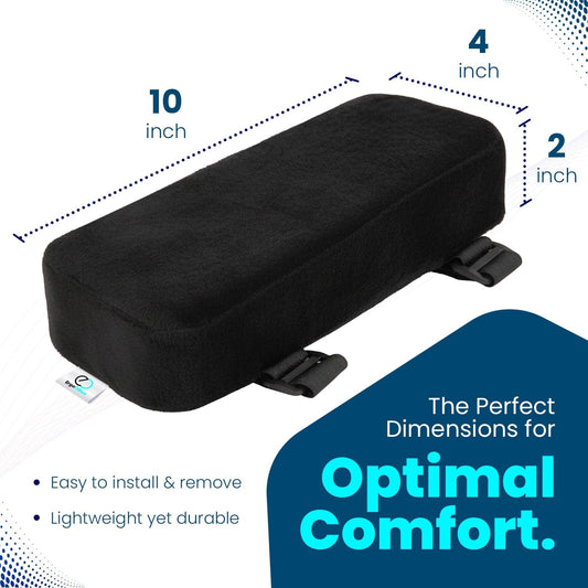 Arm Rest Cushion - Set of 2 Office Chair Arm Pads for Elbow Pain Relief - Computer Office Chair Arm Covers for Comfortable Desk Setup