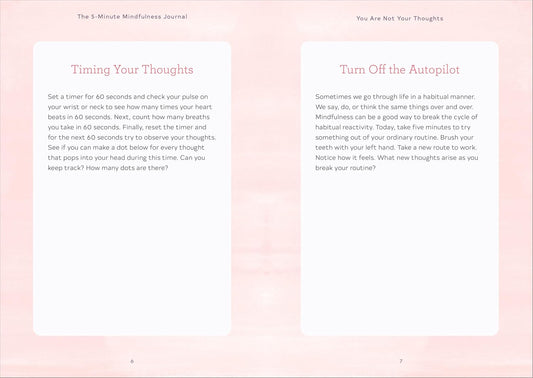 The 5-Minute Mindfulness Journal: Daily Practices for a Calmer, Happier You