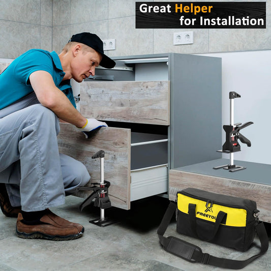 Labor Saving Arm Jack 2Pcs with Portable Tool Bag,Height Lifting Device | Lifting Tool for Doors,Windows,Cabinets,Furniture,Wall Tiles Positioning etc,Max Load 440lb,Max Lift Height 7inch