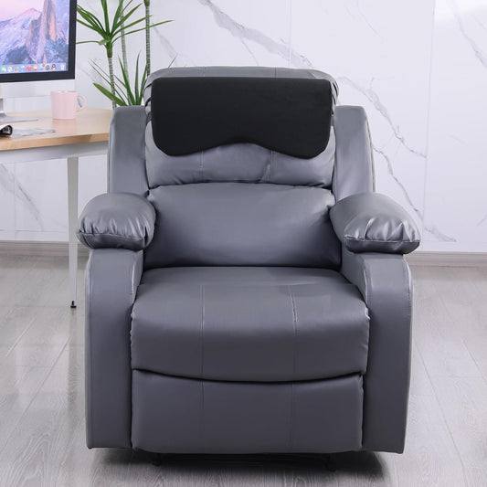 HOMBYS Cervial Neck Pillow for Recliner, Foam Headrest Cushion for Sleeping, Medium Firm Neck Support for Couch, Office Chair and Car, Non-Slip Backing and Elastic Straps, Dark Grey