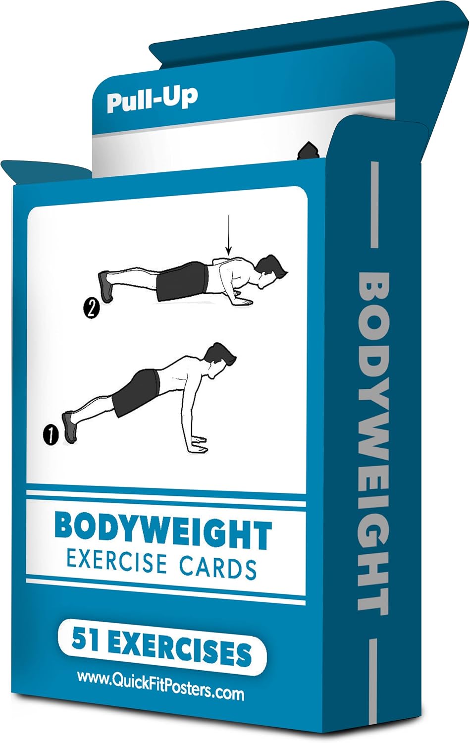 Bodyweight Exercise Cards - Fitness Playing Cards with Over 50 Body Weight Workouts - 2.5" x 3.5" (Standard Playing Card Size)