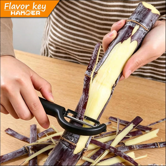2Pack Swivel & Julienne Peeler Set Ergonomic Black Grip,420 SS Blade | Modern minimalist handle,Simple structure,Multifunctional,Cartorya peeler,Blade guard