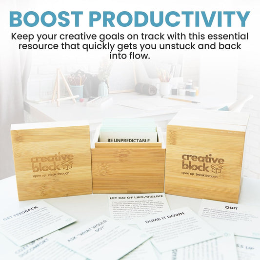 Cards for Writers, Artists, Creators - 100+ Problem Solving Inspiration Thinking Card Suggestions from Neuroscientists, Mindfulness Experts - Prompts to Overcome Mental Blocks