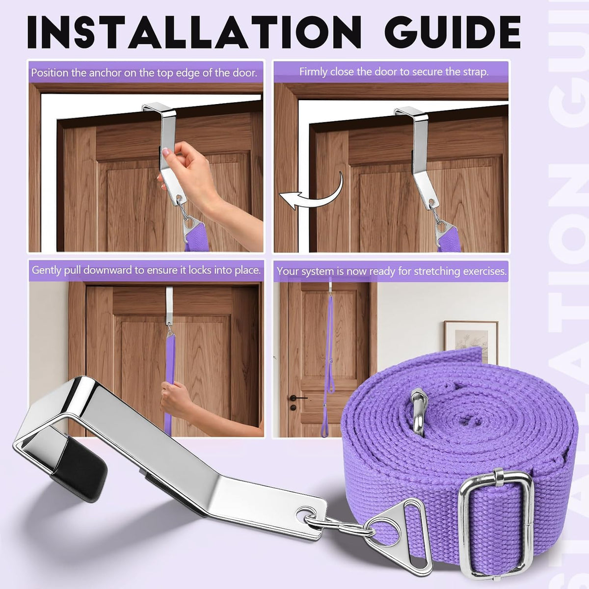 Stretching Strap with Door Anchor Improve Leg Flexibility for Splits