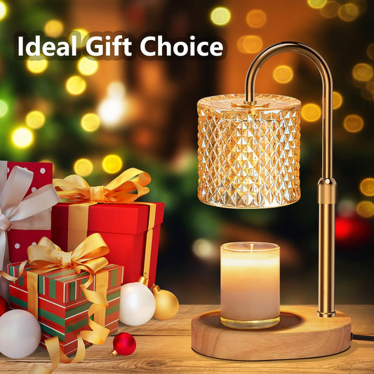 seenlast Electric Candle Lamp Warmer with Timer Dimmer Adjustable Height,Gifts for Women and Men,Vintage Home Decor