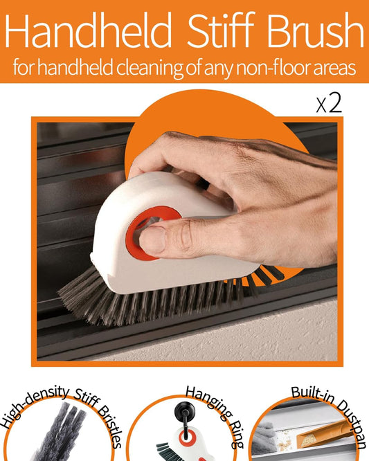 Window Track Cleaning Tools, Sliding Door Track Cleaner, 6-Piece Brush Kit
