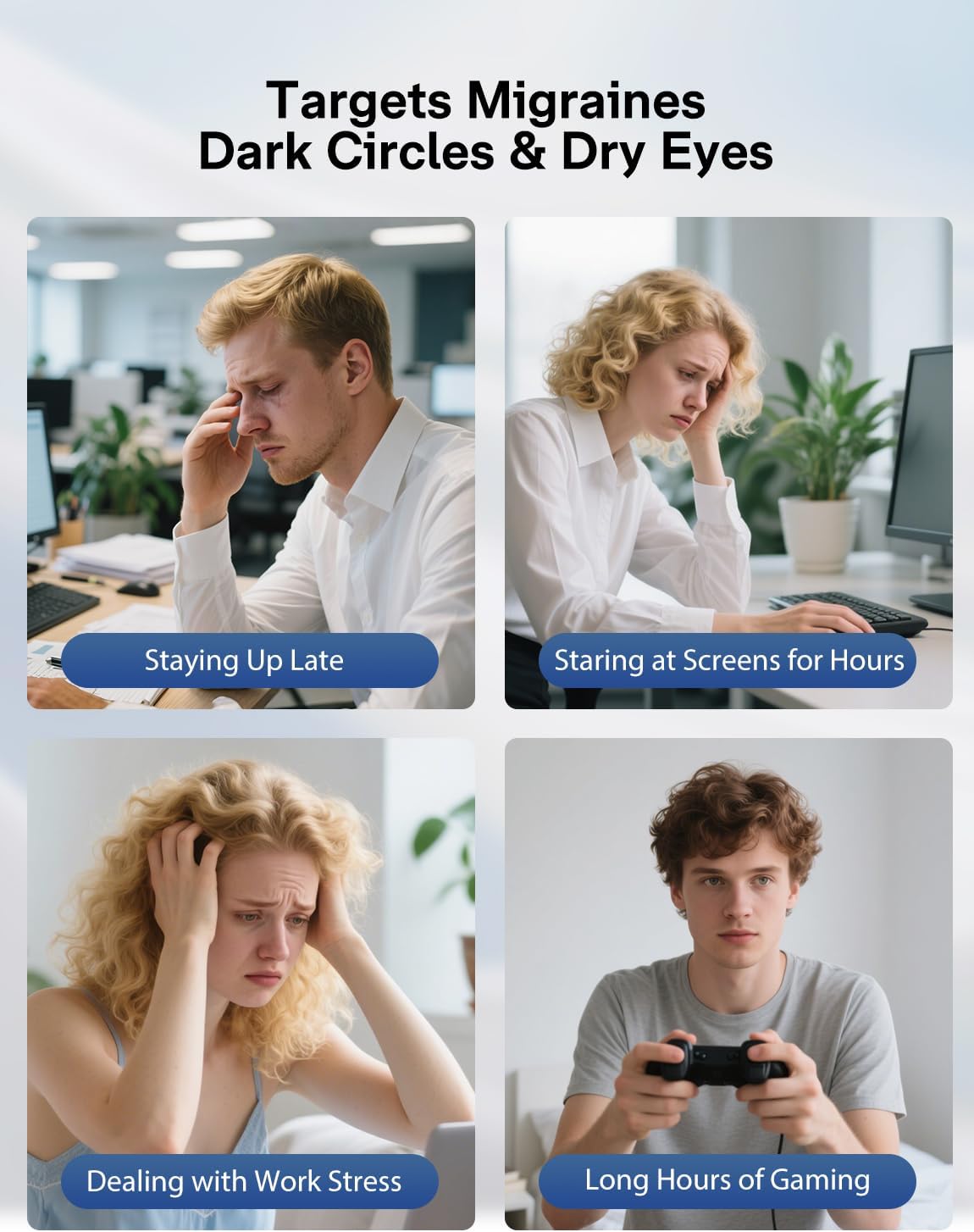 Eye Massager with Heat & Bluetooth Music, Massaging Eye Mask