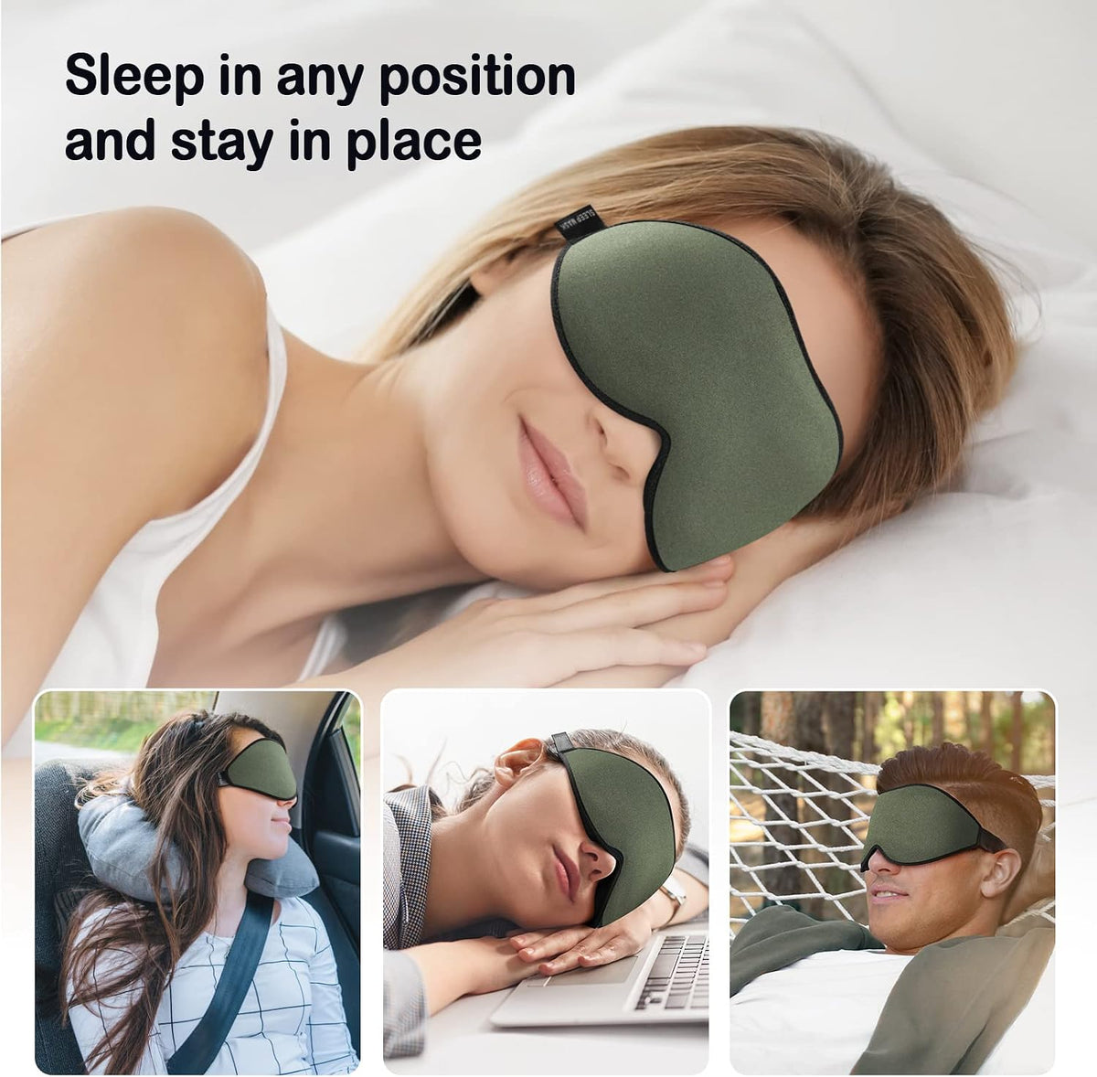 Sleep Mask Pink and Green