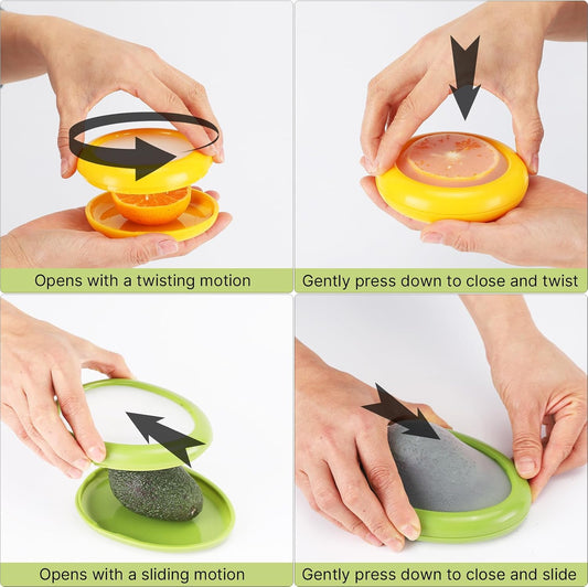 Winb Reusable Avocado Saver, 2Pcs Silicone Produce Holders