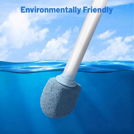 Convenient Pumice Stone Toilet Bowl Cleaner for Hard Water Ring & Stains | Removes hard water rings, calcium buildup & rust stains from toilet bowls without scratching porcelain.