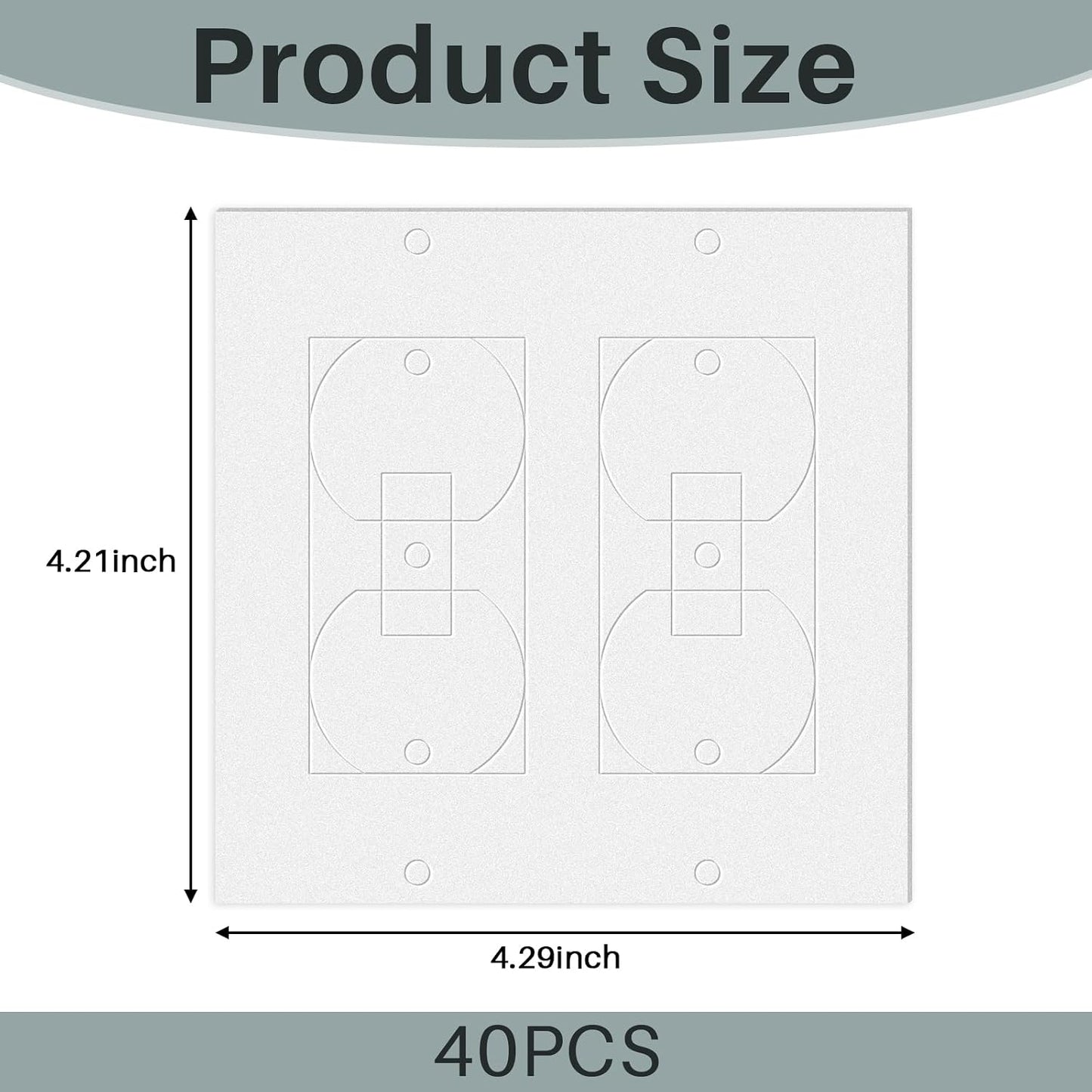 Tondiamo 20 Pcs Outlet Insulation and Draft Sealers Foam Insulation Pads Electrical Outlet Light Switch Covers Wall Gasket, 4.25 x 4.3 Inch
