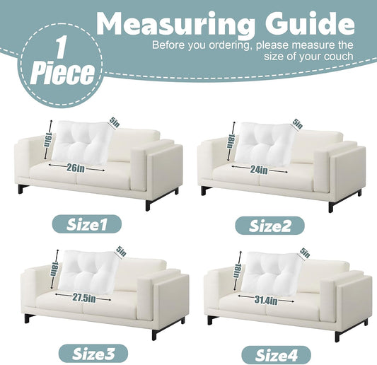 HOMBYS Shredded Foam Sofa Back Cushions, Supportive Back Cushion Replacement for Couch, Stuffing Filling Lumbar Support Pillow for Couch, Bed, Floor, (31.4"x18"x5")