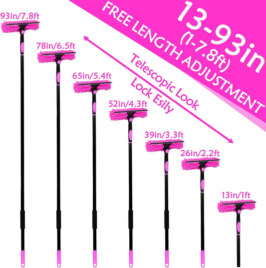 CALBEAU 8 Foot Dusters for Cleaning, Duster with Extension Pole, Microfiber Feather Duster Used for Cleaning Ceiling Fan, High Window, Blinds, Shutters, Sofa, Cobweb Duster for Home (12 PCS)