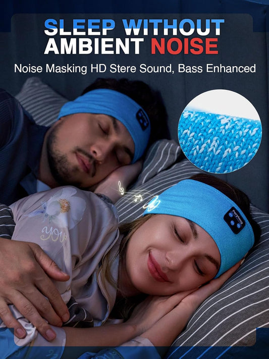 Perytong Sleep Headphones Wireless, Bluetooth Sports Headband Headphones with Ultra-Thin HD Stereo Speakers Perfect for Sleeping,Workout,Jogging,Yoga,Insomnia, Air Travel, Meditation (Black)