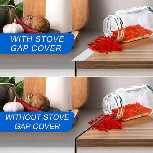 Silicone Stove Counter Gap Cover, 2 Pack 30 in Kitchen Gap Filler, White