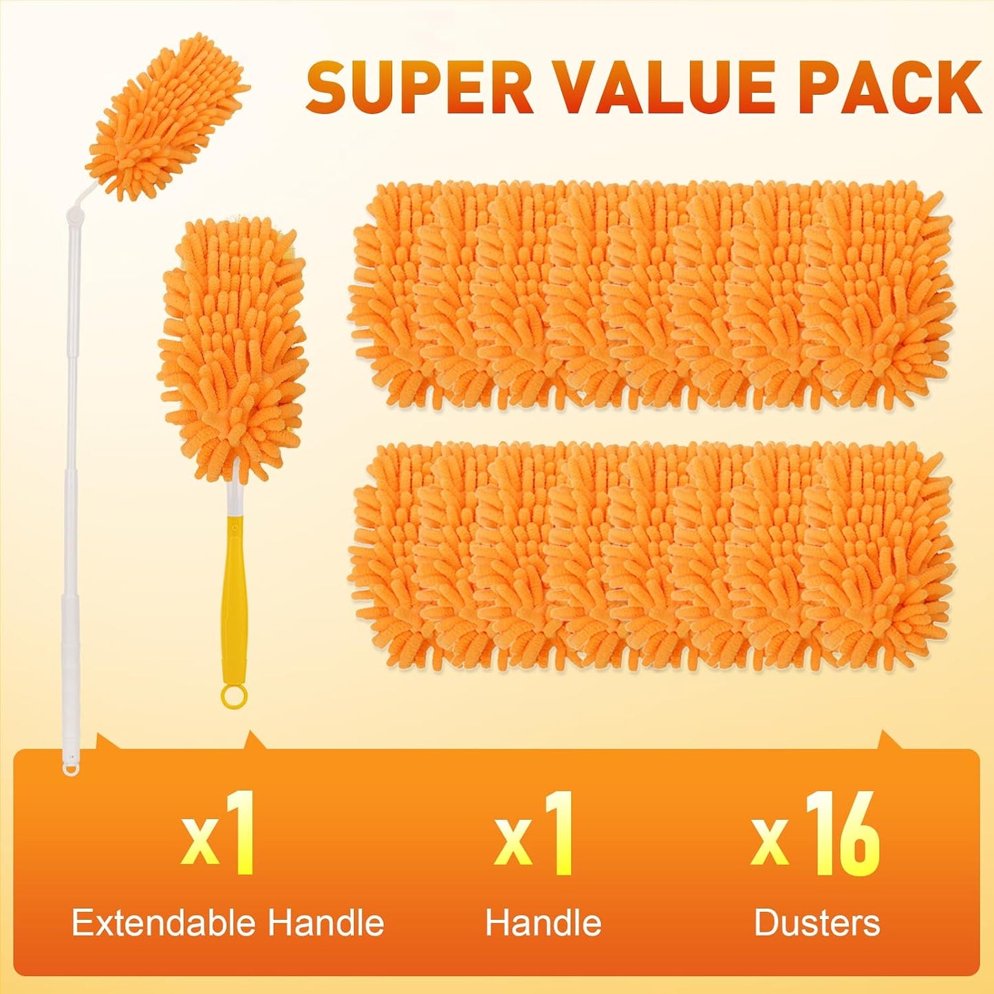 8 Pack Reusable Duster Refill Compatible with Swiffer Hand Duster, 360 Heavy Duty Duster Refills for Cleaning, Office, Ceiling Fan (Handle is Not Included)
