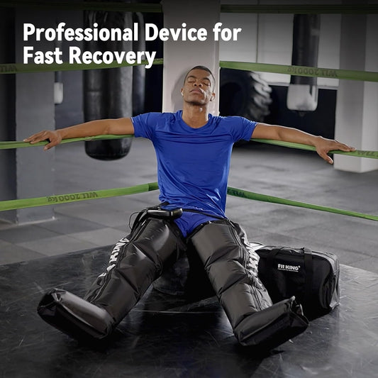 FIT KING Air Compression Recovery System, Full Leg Massager Boots (Medium)