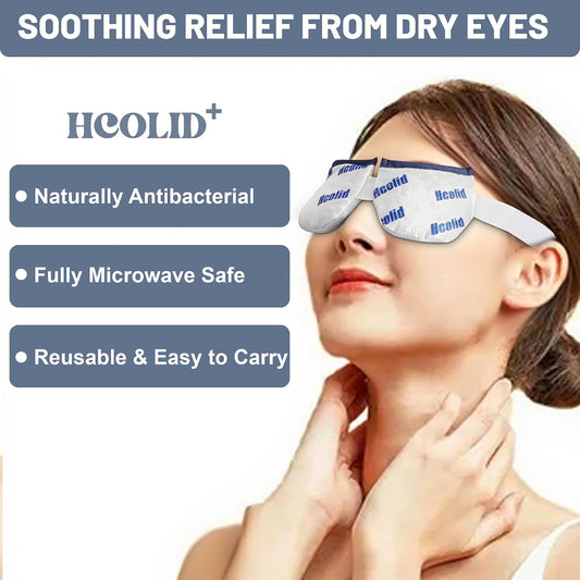 Microwavable Heated Eye Mask for Dry Eyes, White, 1 Pack