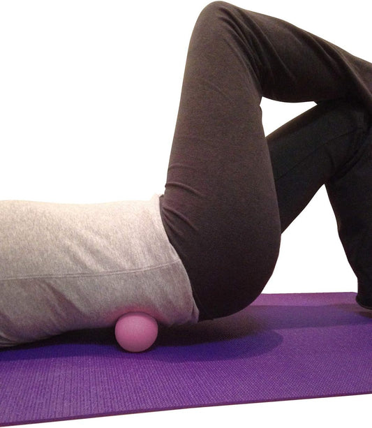 Massage Lacrosse Balls for Myofascial Release, Trigger Point Therapy, Muscle Knots, and Yoga Therapy. Set of 2 Firm Balls (Pink and Purple)
