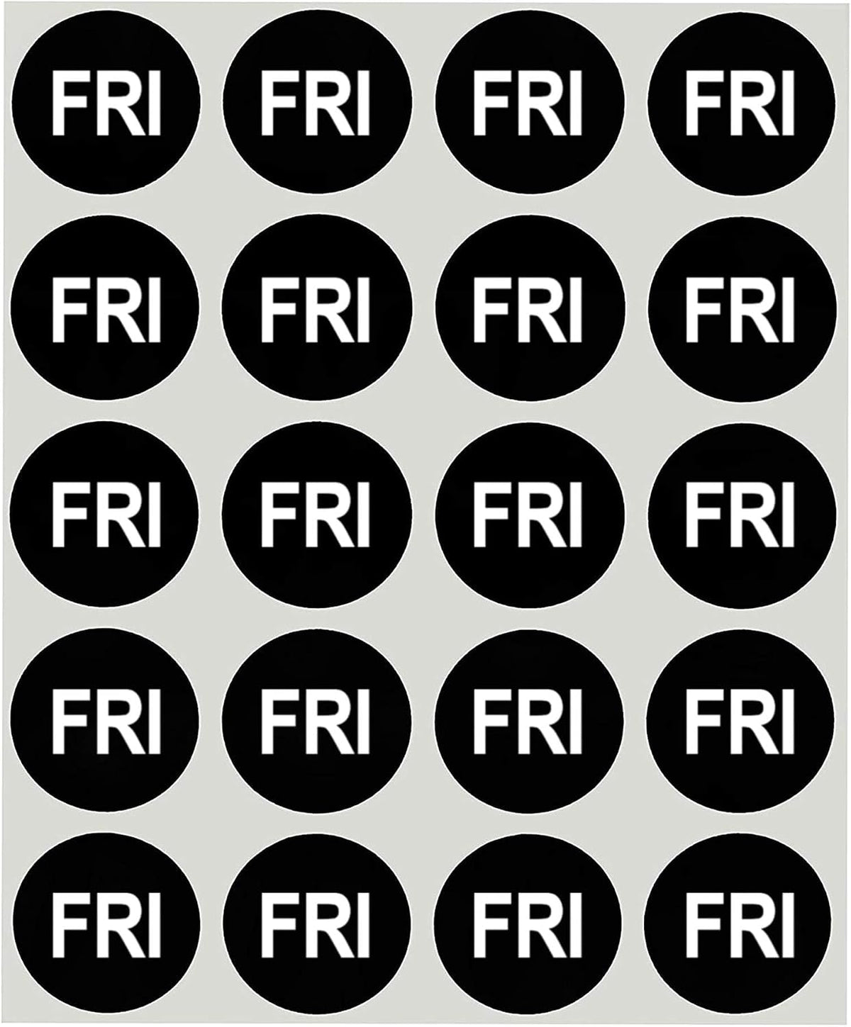 ChromaLabel 1 Inch Assorted Removable Week Kit Day Labels, 420/Pack
