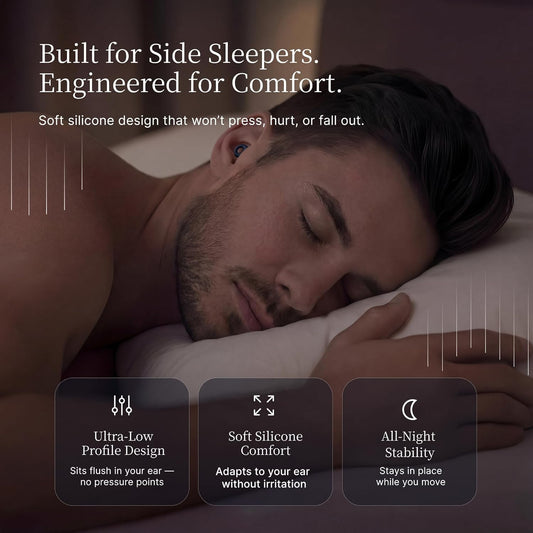 Nox Sleep Earplugs for Side Sleepers – Reusable Soft Silicone Ear Plugs for Sleeping – Comfortable Noise Reducing Earplugs for Snoring, Travel & Deep Sleep – 28dB Reusable Ear Plugs