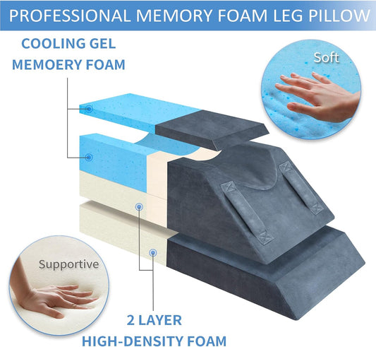 KingPavonini 4-Height Adjustable Leg Elevation Pillows for After Surgery