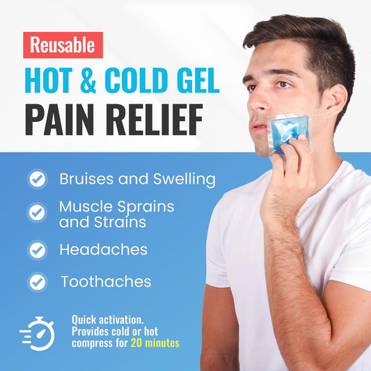 ICEWRAPS Reusable Ice Packs Compact 3 x 3 inches, Soft Cooling Pack, 6 Pack | Hot or Cold Use, Puncture Resistant, Flexible Ice Pack for Everyday Comfort, Multipurpose Gel Design, FSA-HSA Eligible